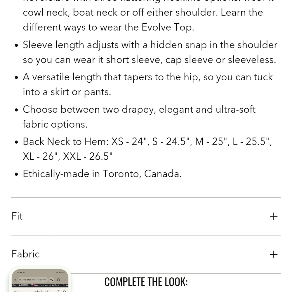 NWOT The Evolve Black Top - Picture 3 of 5